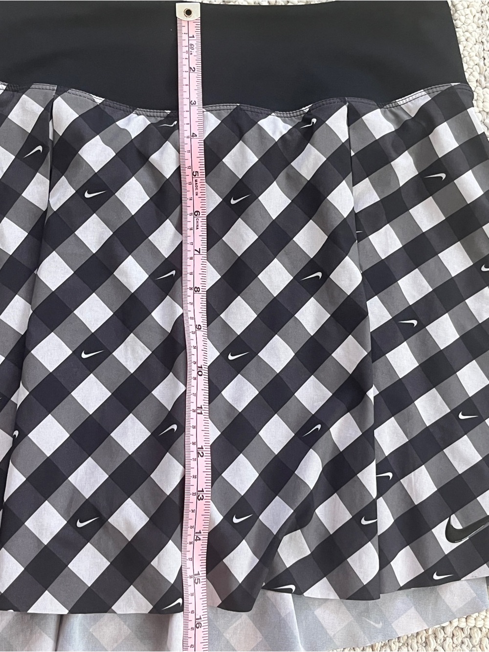 Nike Black and White Checkered Women's Skort Dri fit medium - Picture 6 of 9